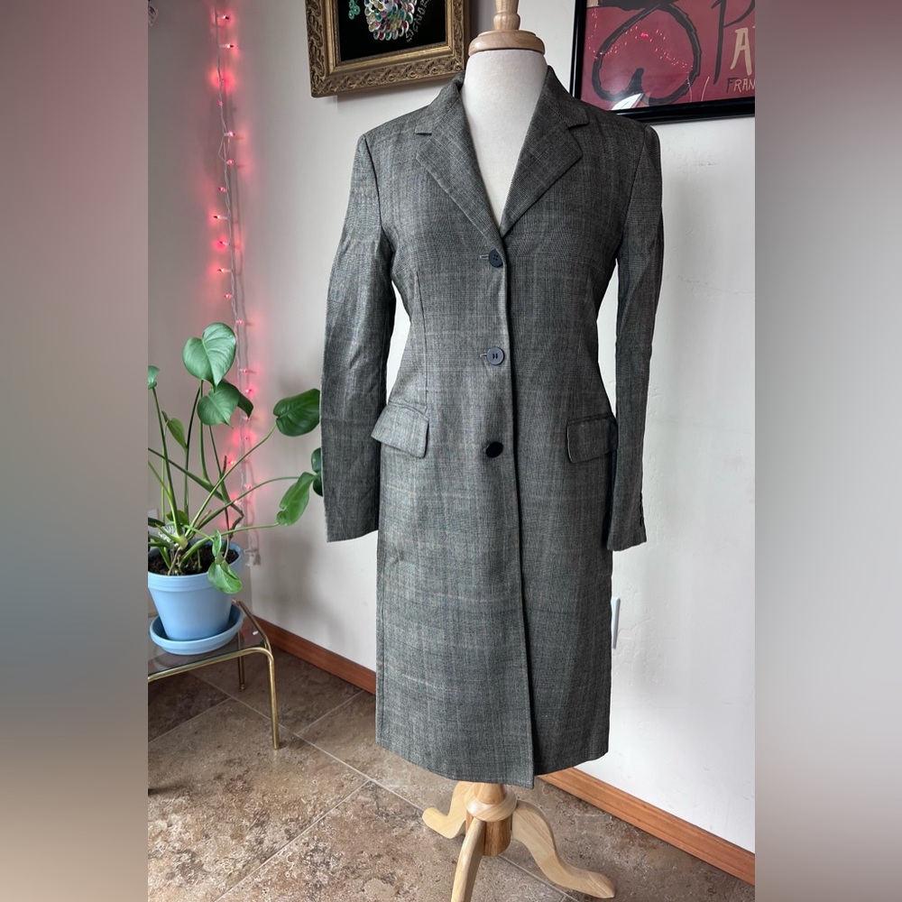 Donna Karan Essentials Made in Italy Long Blazer Jacket Size US 6, IT 40